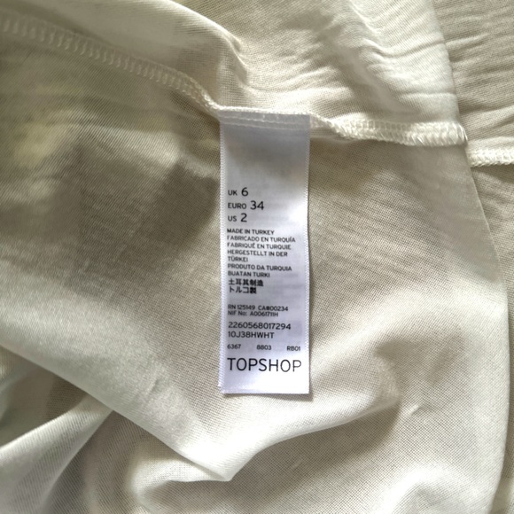 Topshop White Eyelet Dress. Size 2. - Picture 3 of 4